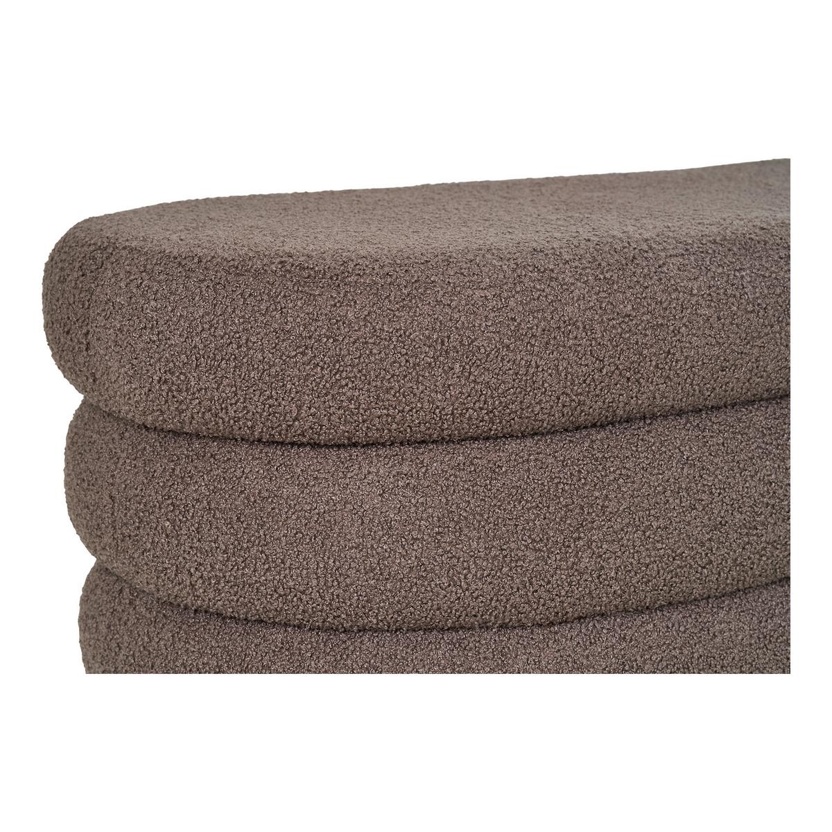 GARDEROBENBANK Dartford Braun B: 103cm - Schwarz/Braun, Design, Textil (103/44/44cm) - MID.YOU