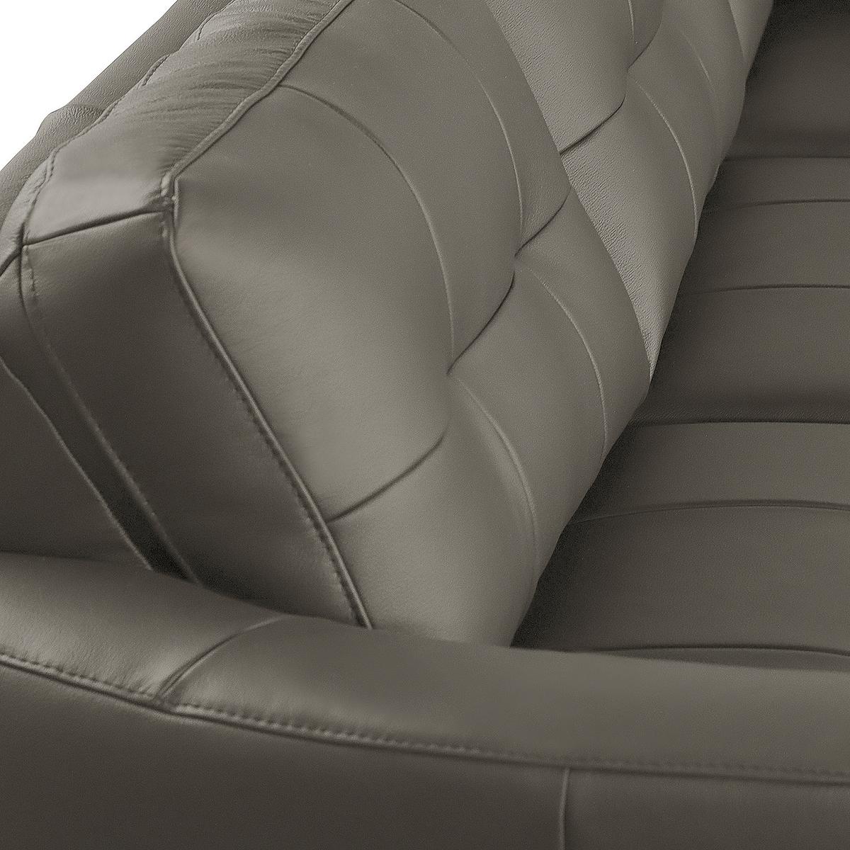 Ecksofa Nordic Schlammfarben S: 236x190 cm - Schlammfarben/Buchefarben, Design, Leder/Textil (236/190cm) - Livetastic