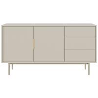 Široká komoda AVIV kašmír - zlatá/kašmírová, Design, kov/kompozitné drevo (154/82/39cm) - Xora