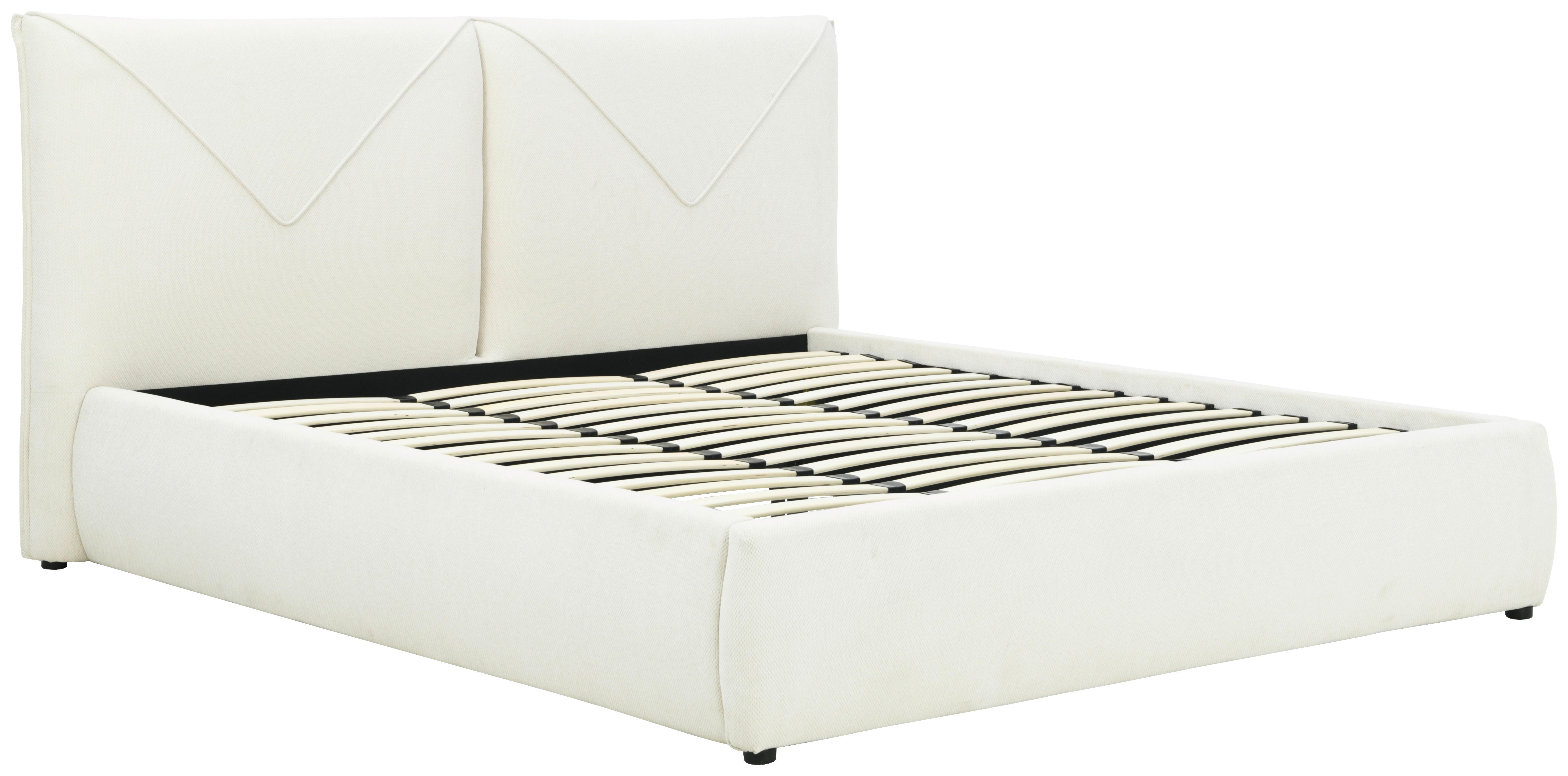 Polsterbett Mail Weiß B: 214 cm - Schwarz/Weiß, Design, Holz/Textil (214/111/224cm) - MID.YOU