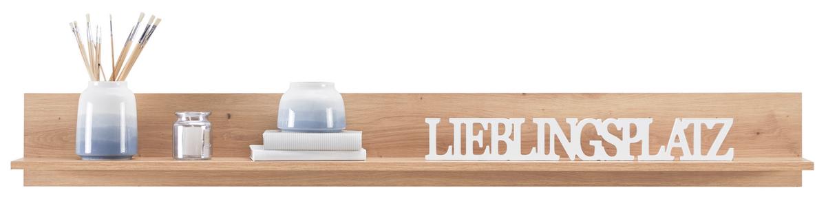 Wohnkombination 5 -teilig. Mit Led Kashmir New 5 Eiche Dekor/weiß - Eichefarben/Weiß, MODERN, Holzwerkstoff (285/192/49cm) - James Wood