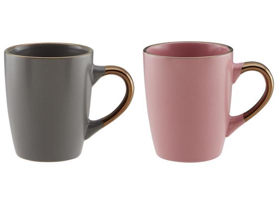 Hrnek Na Kávu Maisie - šedá/růžová, Moderní, keramika (9/10cm) Hrnek Na Kávu Maisie - šedá/růžová, Moderní, keramika (9/10cm)