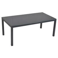Gartentisch Tisch 190 X 100 Cm - Graphitfarben, MODERN, Glas/Metall (190/100/75cm) - Gardenson