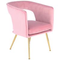 ŽIDLE S PODRUČKAMI JOLENE - růžová/barvy zlata, Moderní, kov/textil (60/77/63cm) - MID.YOU