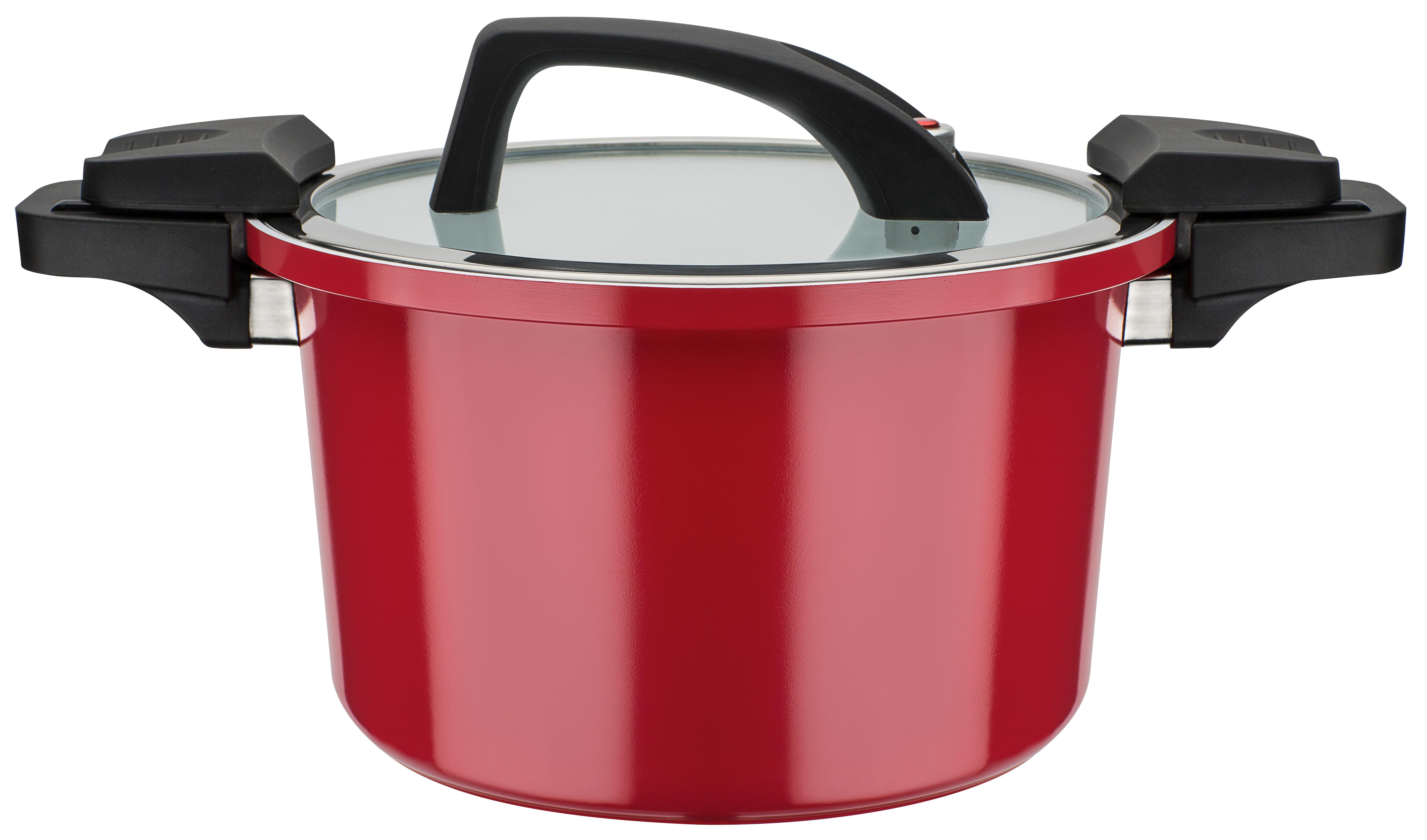 Kochtopf 6l Aluminium, rot - Rot, Basics, Metall (24/16cm) - GSW