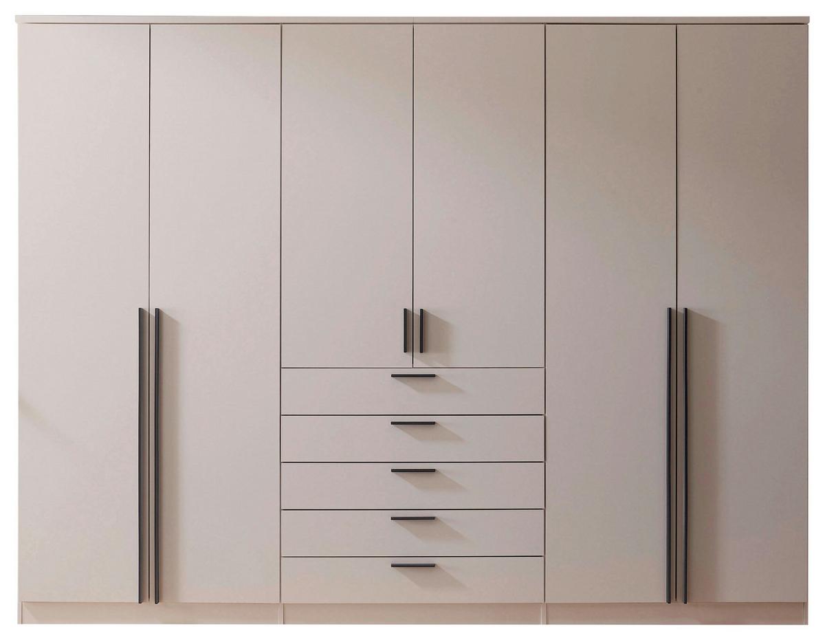 Kleiderschrank Arnis Kaschmir Dekor, Grau, B: 270cm - Kaschmir, KONVENTIONELL, Holzwerkstoff (270/210/52cm) - James Wood