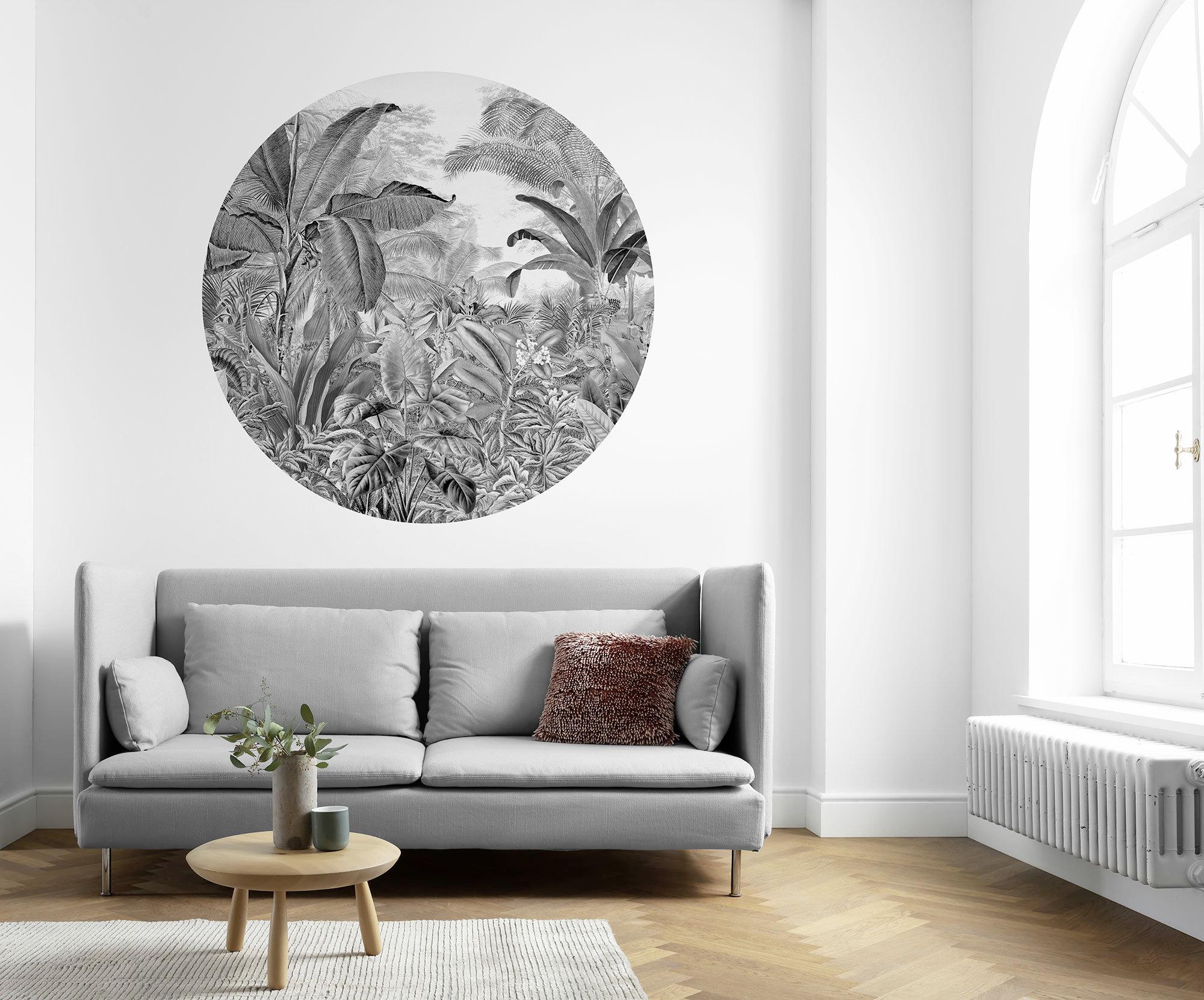 Fototapete Wild Woods - Schwarz/Weiß, Trend (125cm)