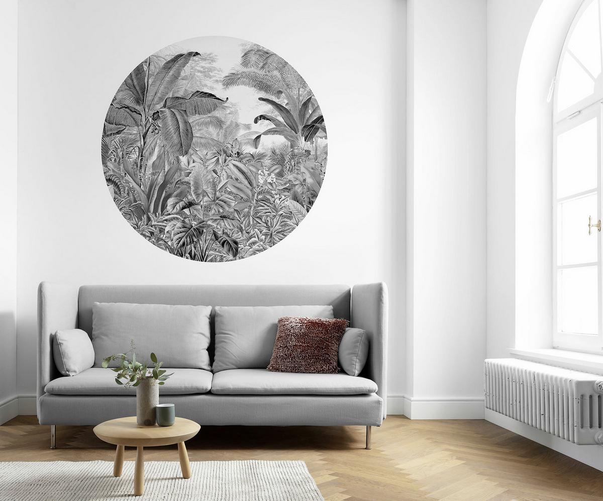 Fototapete Wild Woods - Schwarz/Weiß, Trend (125cm)