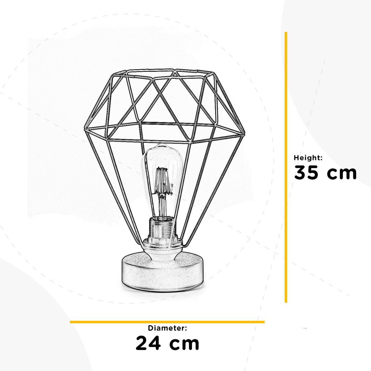 Tischleuchte 5016/l - Schwarz, Basics, Metall (24/24/35cm)