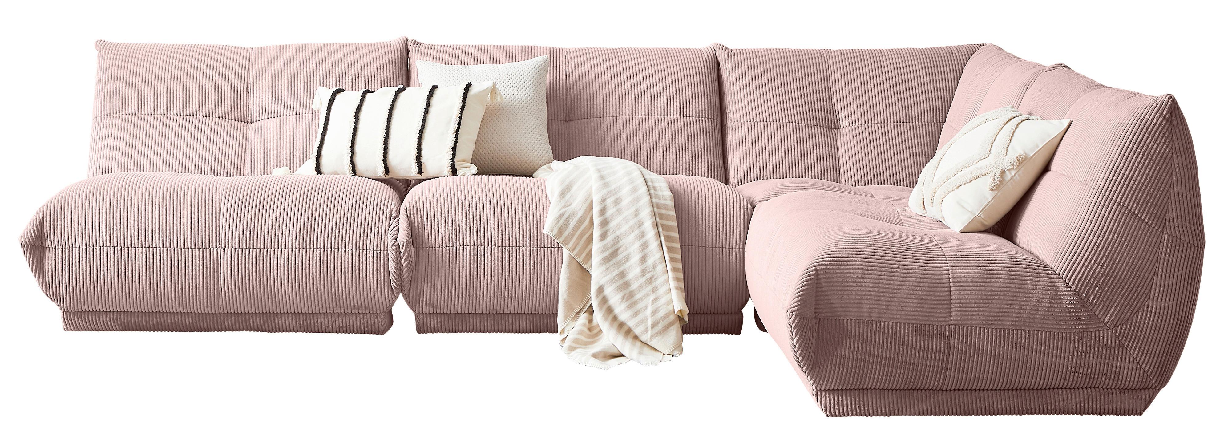 Ecksofa Giselle - Altrosa, Trend, Textil (315/210cm) - Livetastic