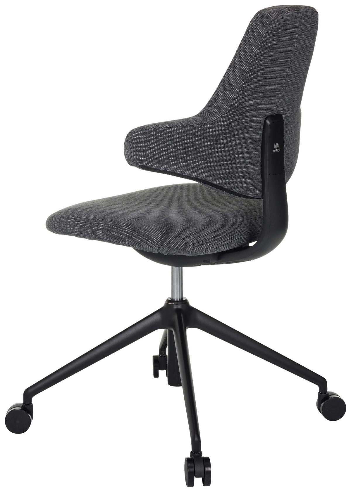 Drehstuhl Paliano Grau B: 58 Cm - Schwarz/Grau, MODERN, Kunststoff/Textil (58/87 - 97/57cm) - MID.YOU