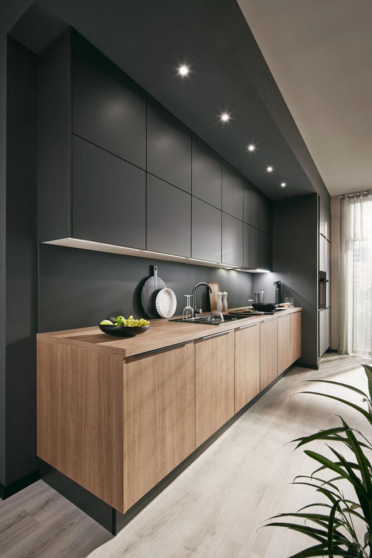 Einbauküchen Pn 210 Frei Planbar Modernes Design - Holzwerkstoff - Pino