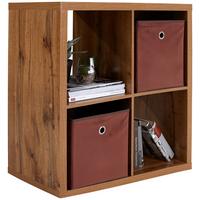 Regal Samy 1 B 76cm, Wotan Eiche Dekor - Eichefarben, MODERN, Holzwerkstoff (76/76/37cm)