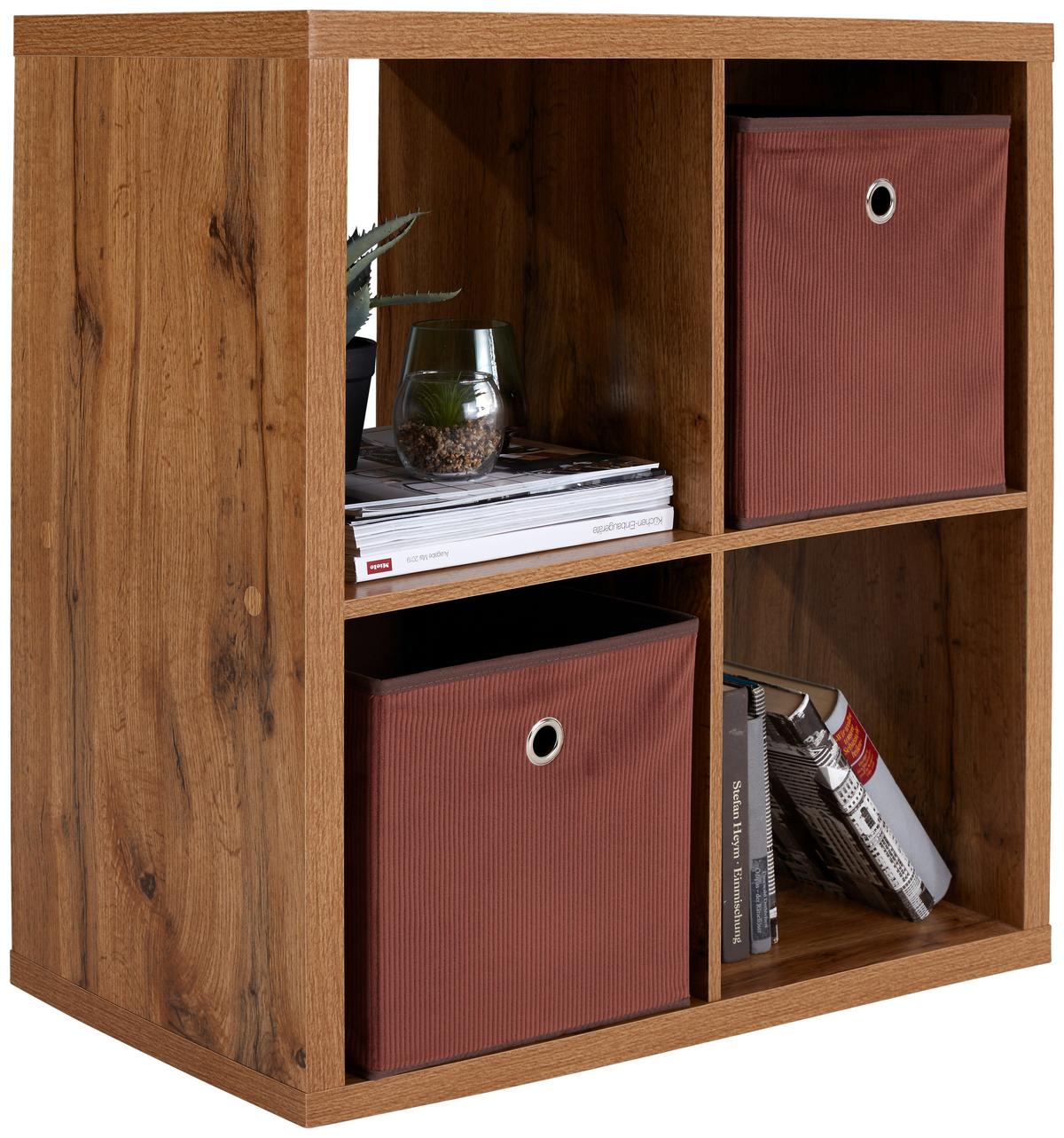 Regal Samy 1 B 76cm, Wotan Eiche Dekor - Eichefarben, MODERN, Holzwerkstoff (76/76/37cm)