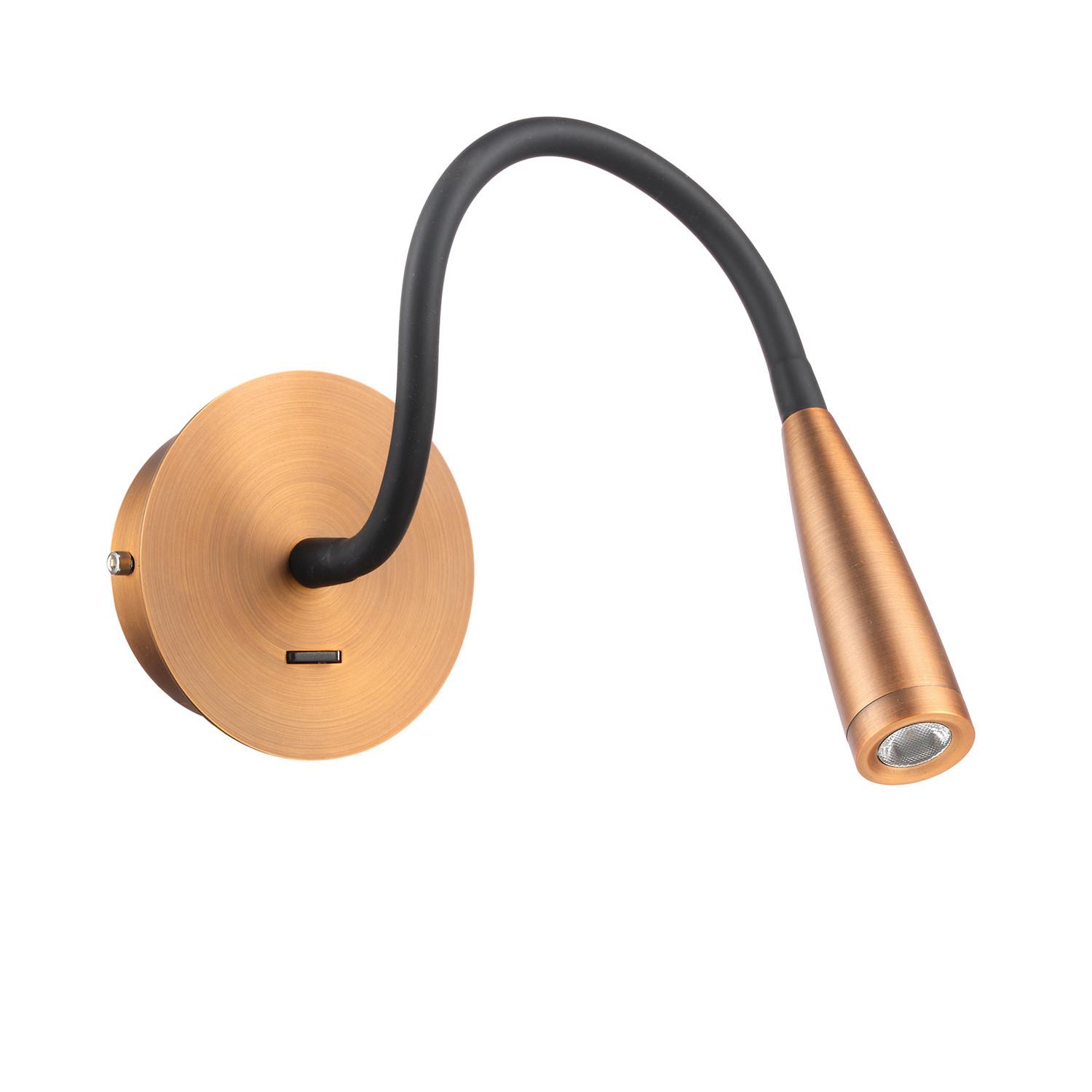 LED-Wandleuchte Nemes Bronzefarben L: 10 cm - Bronzefarben, Basics, Metall (10/10/15cm)