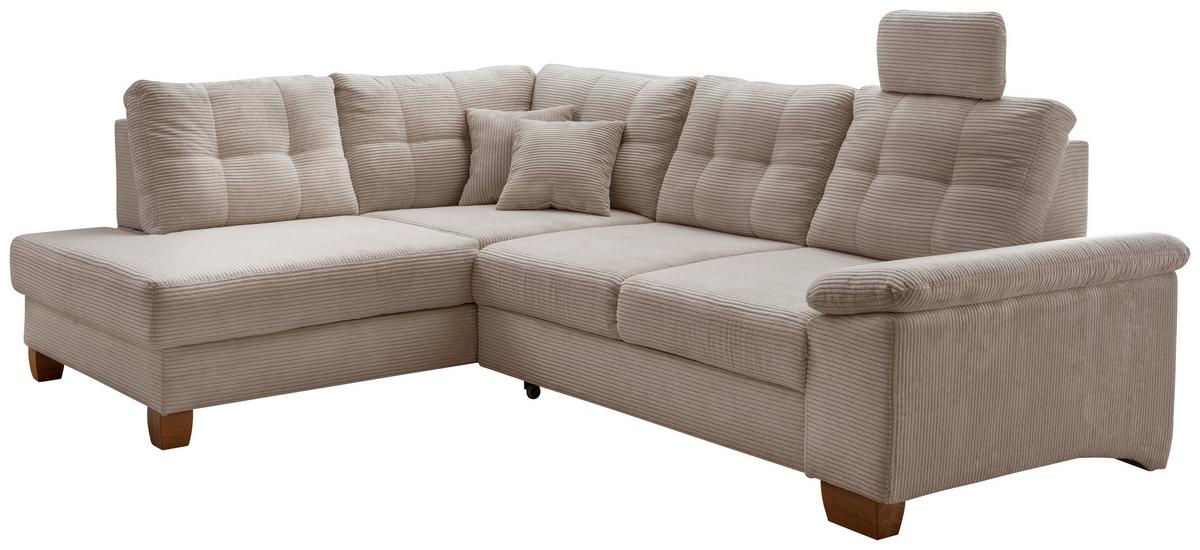 Ecksofa Brizzini, Beige S: 206x274 Cm - Beige/Naturfarben, MODERN, Textil (206/274cm) - Livetastic