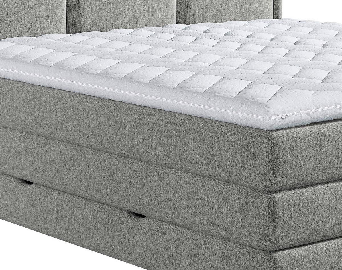 Boxspringbett Swing K - Taupe, Design, Textil (200/220cm) - MID.YOU