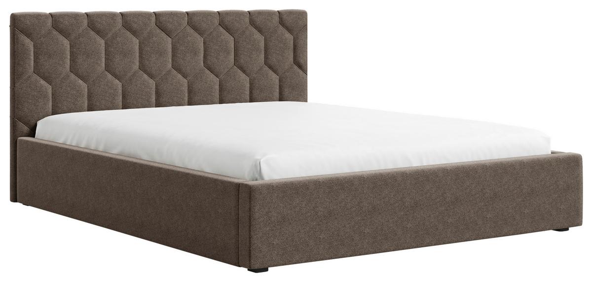 Polsterbett Veronice mit Bettkasten 140x200 - Schwarz/Braun, MODERN, Holz (140/200cm) - Livetastic
