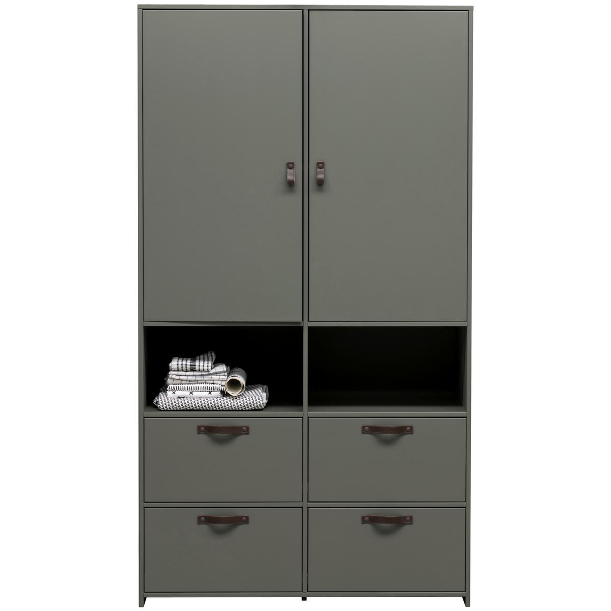 KLEIDERSCHRANK Stage Grün B: 103cm - Grün, Design, Holz (103/185/40cm) - Livetastic