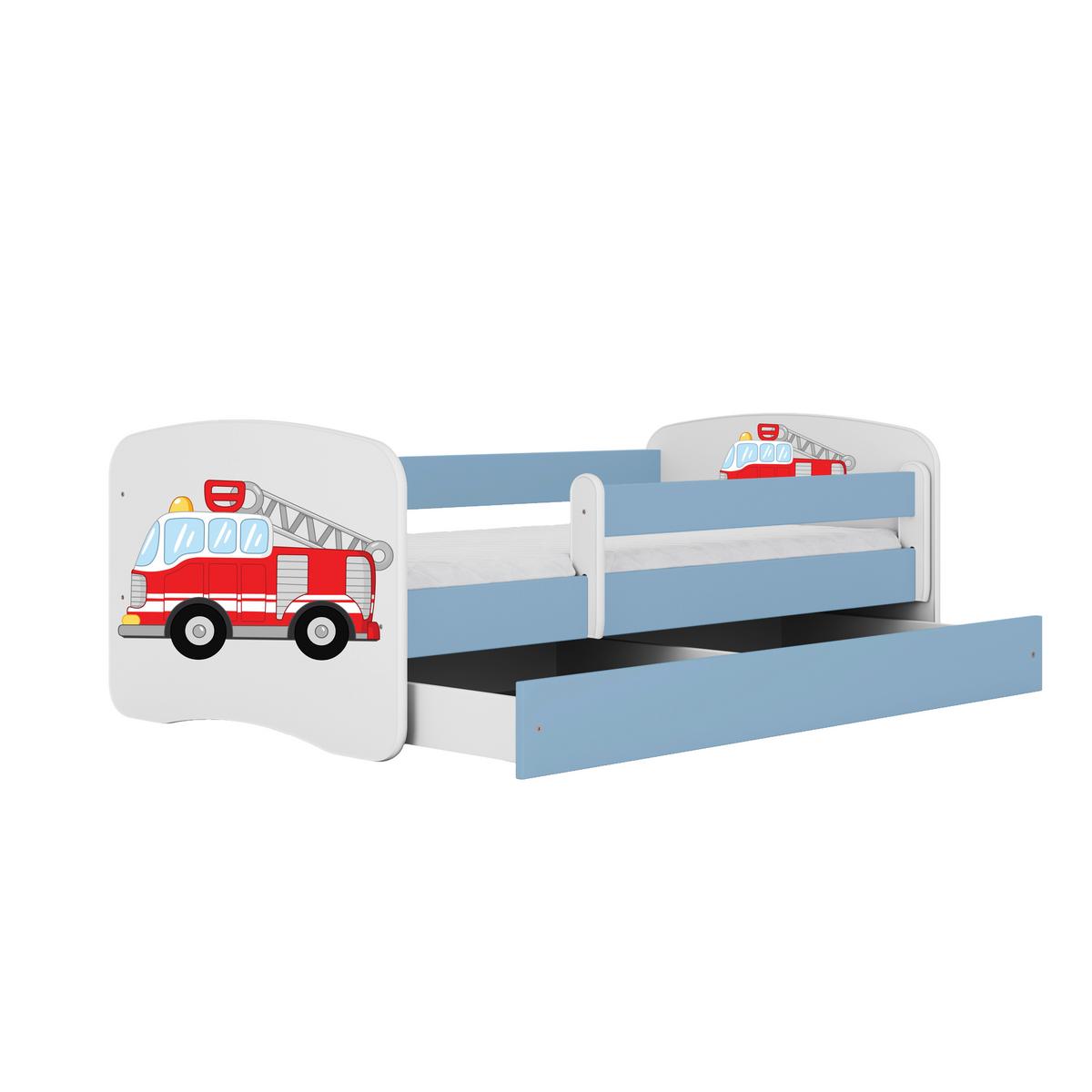 Kinder-/Juniorbett Babydreams Inkl. Matratze 80x160 - Blau/Birkefarben, MODERN, Holz/Holzwerkstoff (80/160cm) - MID.YOU