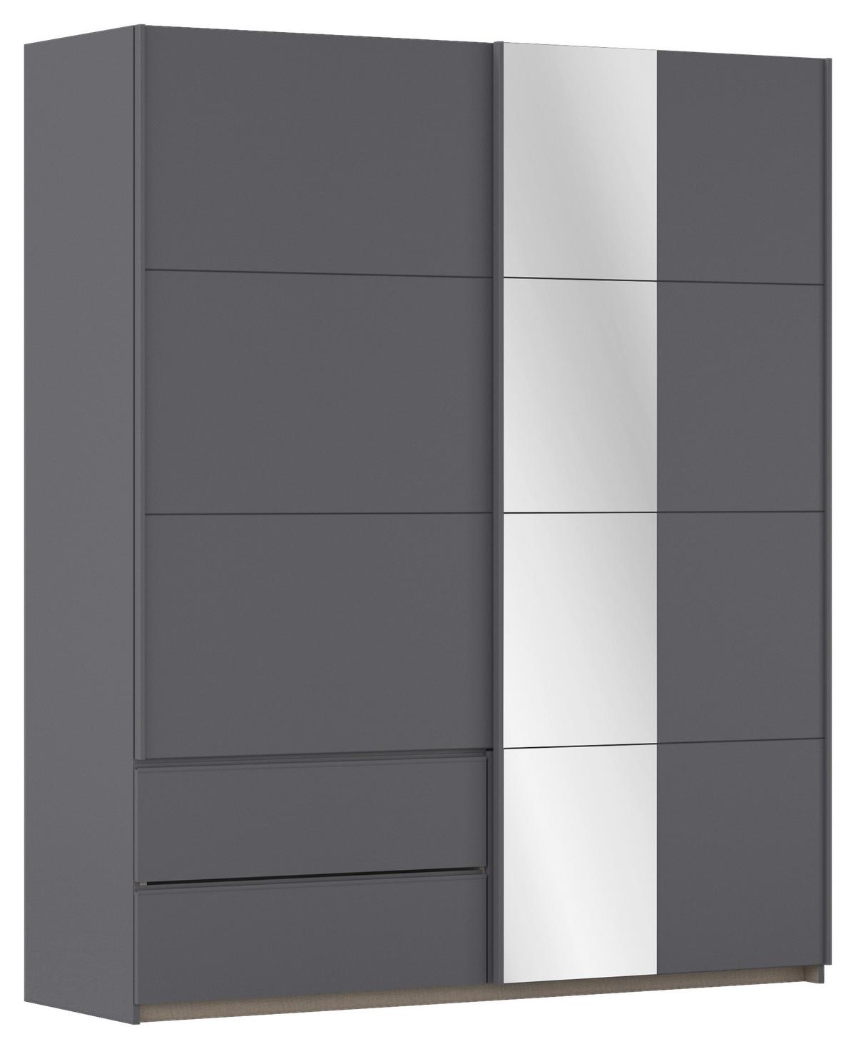 Schwebetürenschrank Stoke Grau B: 175 cm - Grau, MODERN, Holzwerkstoff (175/210/59cm) - Rauch Möbel