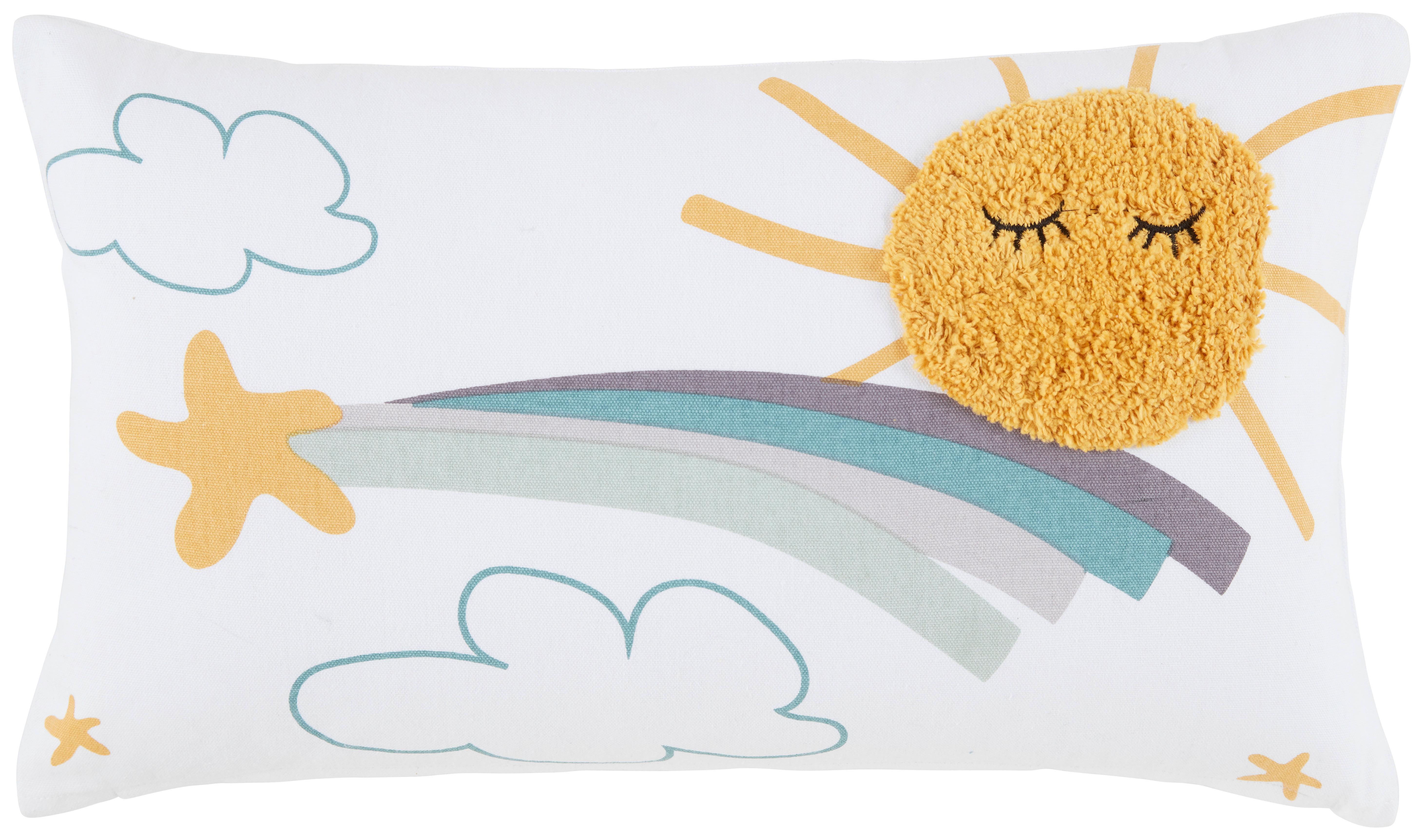 DETSKÝ VANKÚŠ Sally, 30/50cm - jadeitovozelená/biela, Konventionell, textil (30/50cm) - Modern Living
