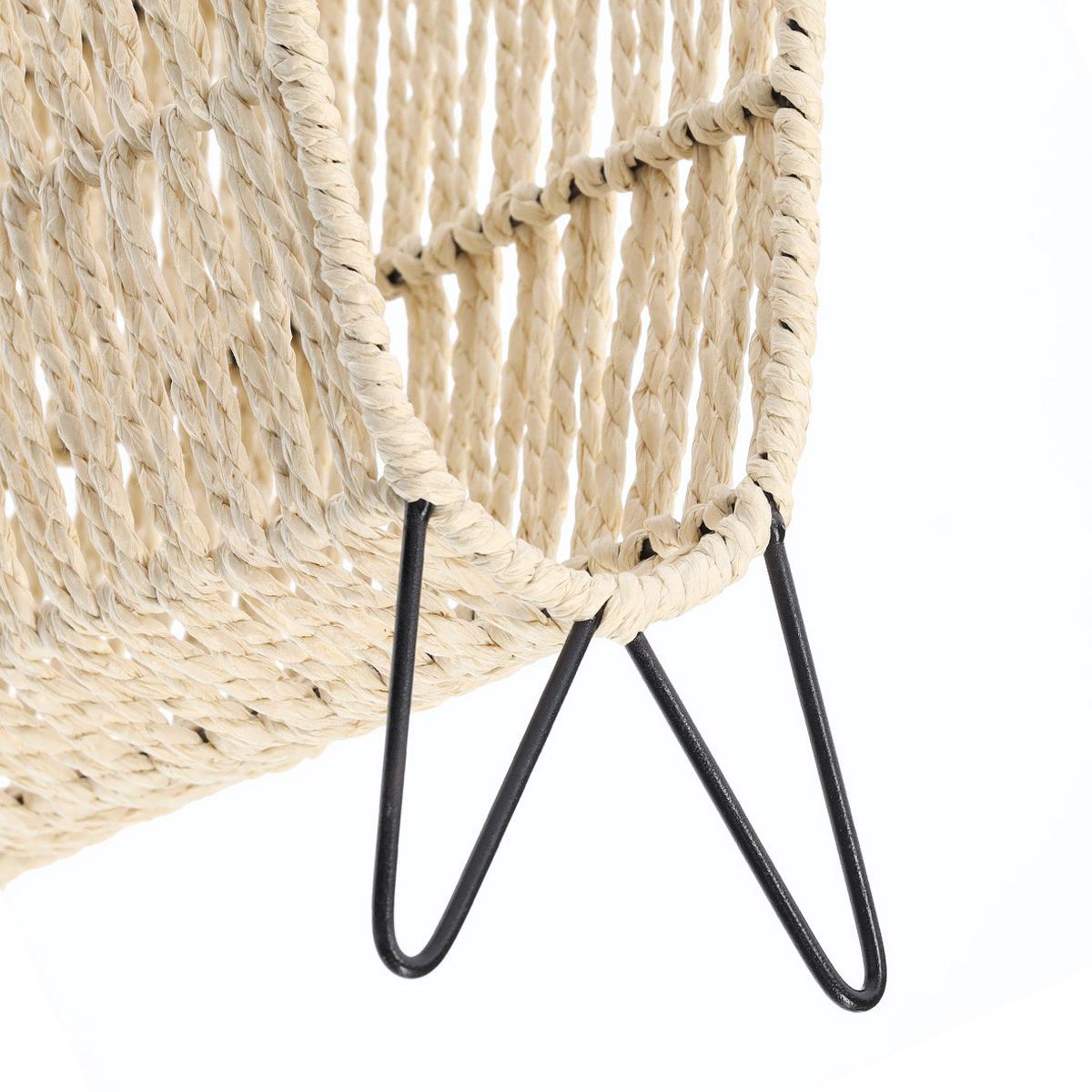 Zeitungsständer Naturfarben Schwarz B: 38 cm - Naturfarben, Basics, Textil/Metall (38/30/15cm) - Zeller Present