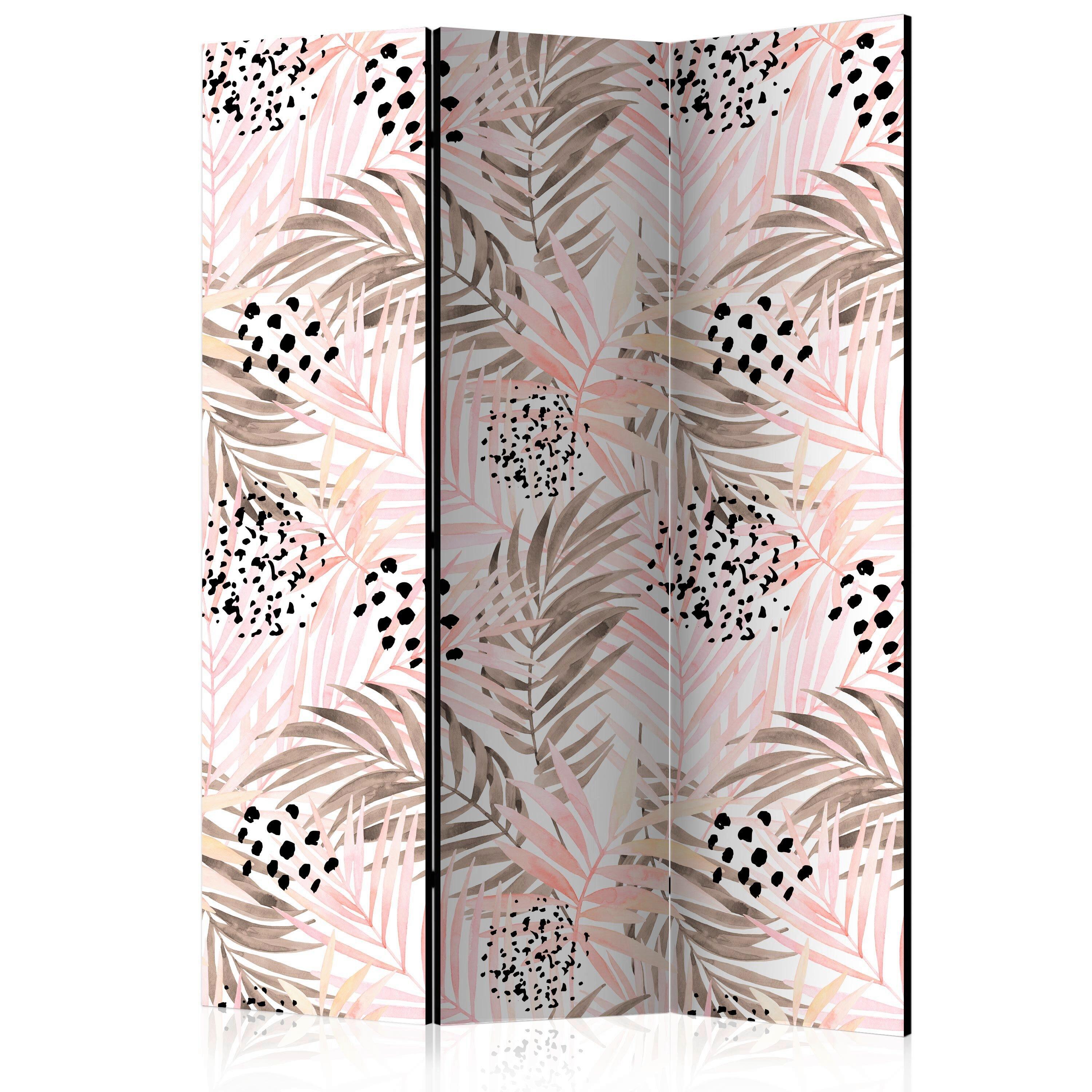 PARAVENT Weiß Pink B: 135 cm