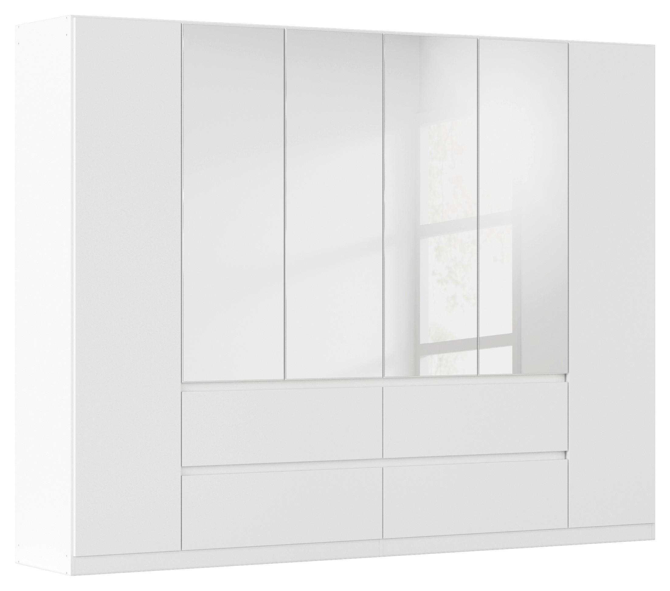 Drehtürenschrank Mainz Weiß B: 271 cm - Silberfarben/Weiß, Basics, Holzwerkstoff (271/210/54cm) - Rauch Möbel