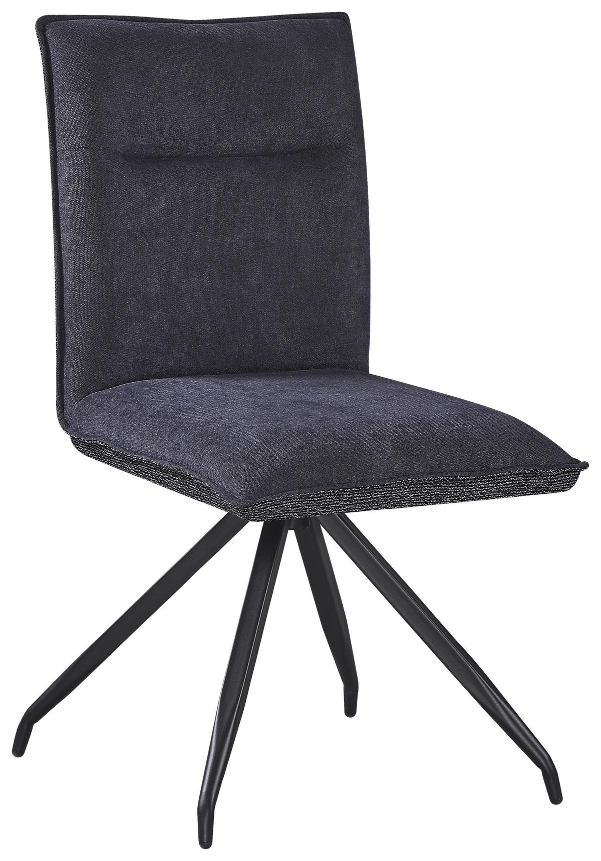 ŽIDLE NOVA - šedá/černá, Moderní, kov/textil (47/88/63cm) - Premium Living