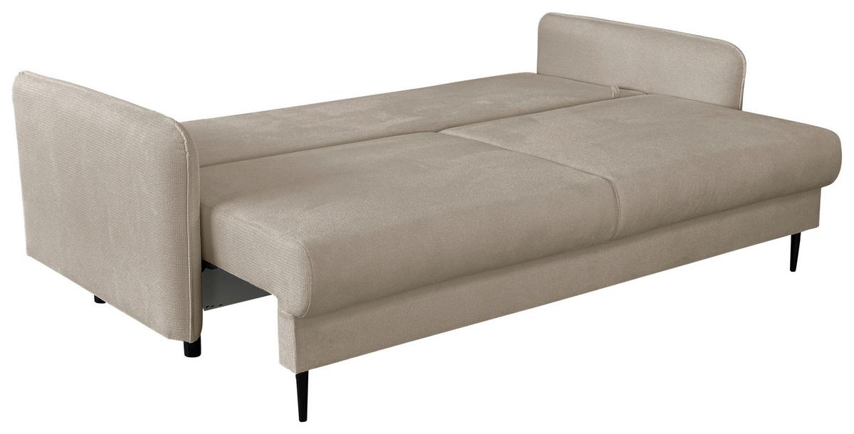Schlafsofa Carine Mit Bettkasten Braun B: 216 Cm - Schwarz/Weiß, Design, Textil (216/96/102cm) - MID.YOU