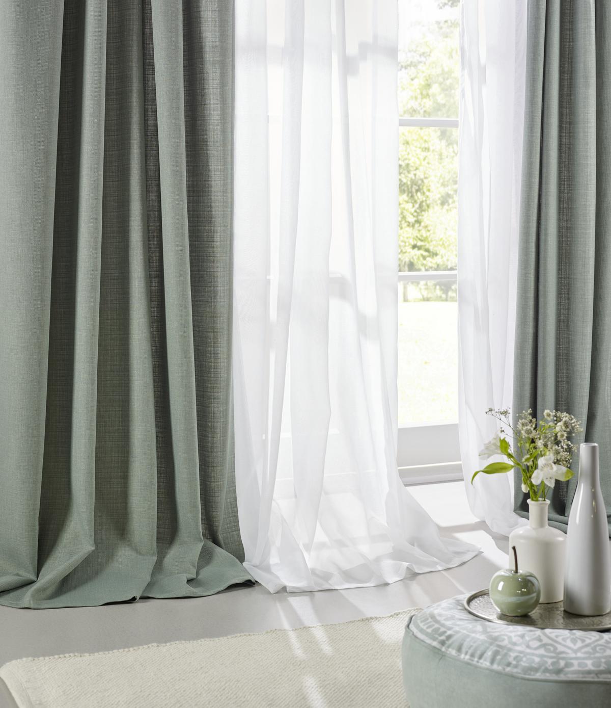 HOTOVÝ ZÁVES Leo, 135/255cm, zelená - olivovozelená, textil (135/255cm) - Premium Living