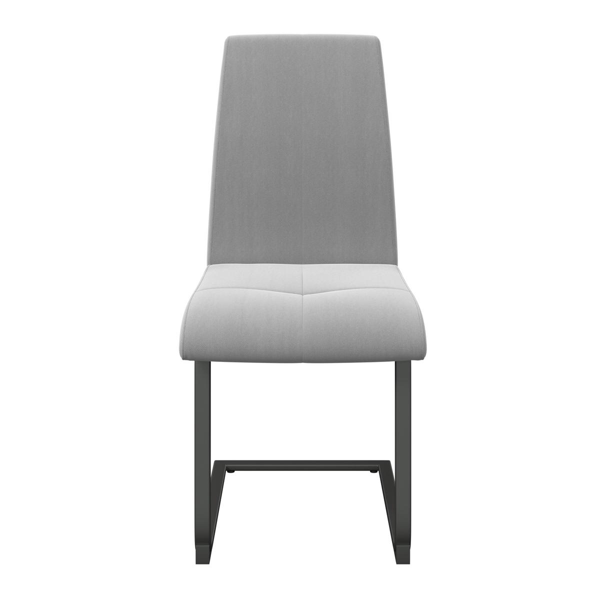 Schwingstuhl Tristan Webstoff hellgrau, B: 41cm - Hellgrau/Schwarz, MODERN, Holz/Textil (41/102/58cm) - James Wood