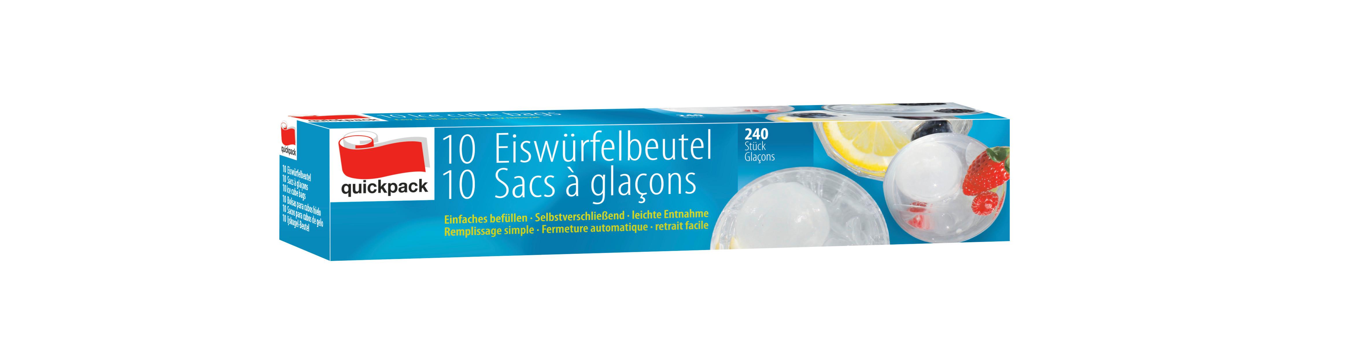 EISWÜRFELBEUTEL ICE - Hellblau, Basics, Kunststoff (20/30,5cm) - Quick Pack