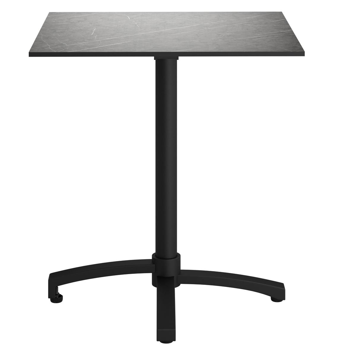 ZAHRADNÍ STŮL HEINER - šedá/černá, Basics, kov/plast (70/75/70cm)