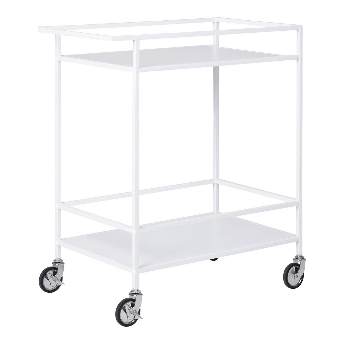 Servierwagen Vita Weiß B: 40 cm - Weiß, Design, Holz/Metall (40/79/68cm)