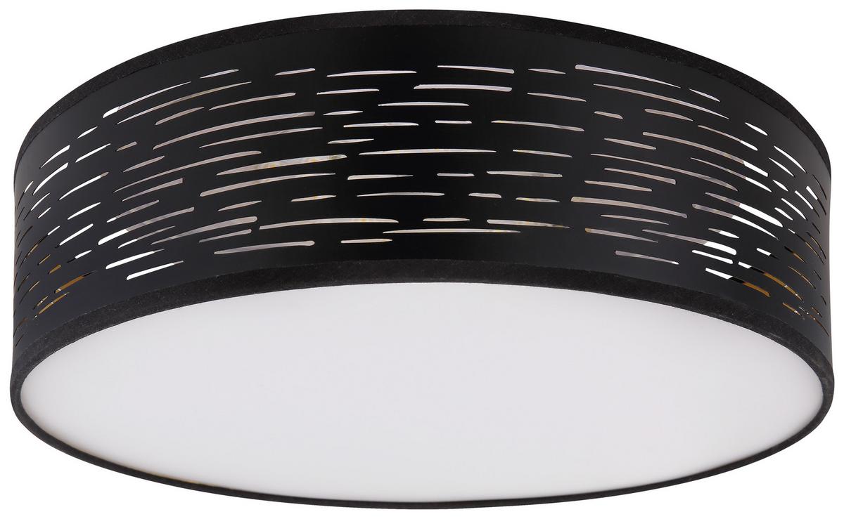 LED-Deckenleuchte Tunno Ø 38 cm mit Mstufenschalter - Schwarz/Weiß, Design, Kunststoff/Metall (38/13cm) - Globo