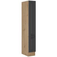 Apothekerschrank Stina Eiche Dekor/anthrazit B: 30cm - Anthrazit/Eiche Artisan, ROMANTIK / LANDHAUS, Holzwerkstoff (30/205/57cm) - Livetastic