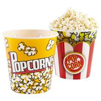 Nádoba na popcorn POPPY - biela/červená, plast (18/18cm) - Modern Living