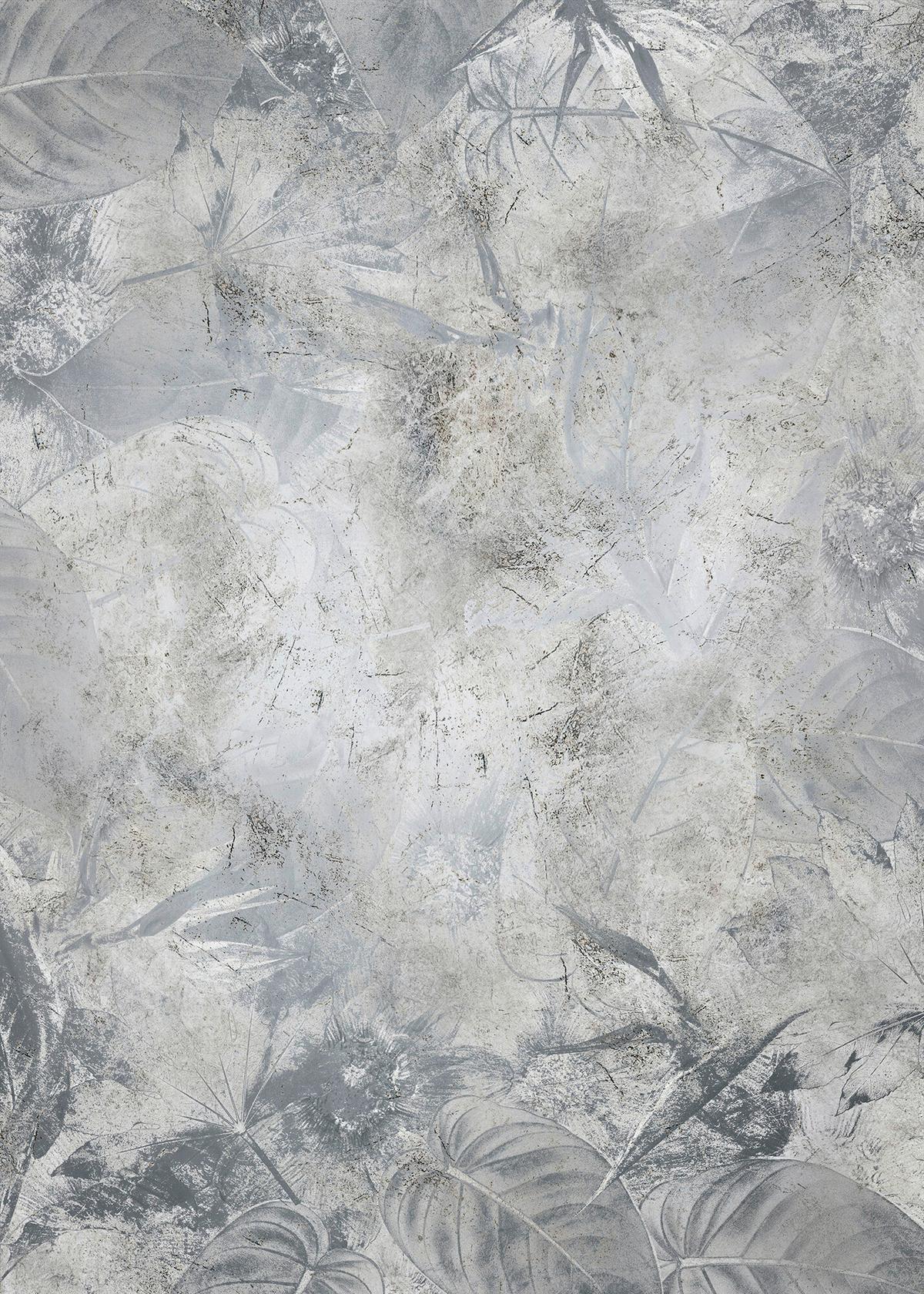Fototapete Rsx4-020 Flower Fossil - Blau/Silberfarben, Trend (200/280cm)