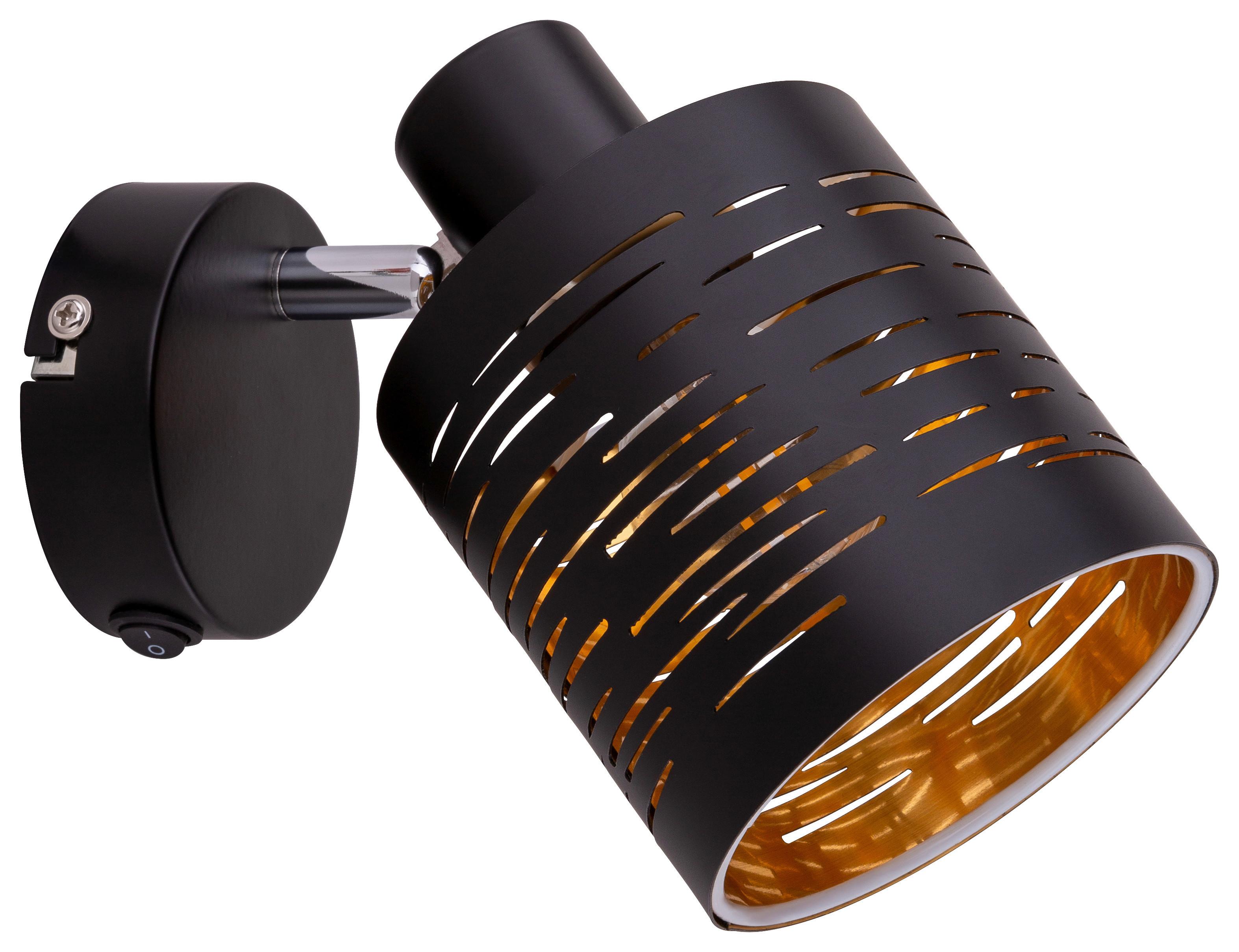 Strahler Tunno 1-Flammig verstellbar L: 10 cm - Goldfarben/Schwarz, Design, Kunststoff/Metall (10/13/14,5cm) - Globo