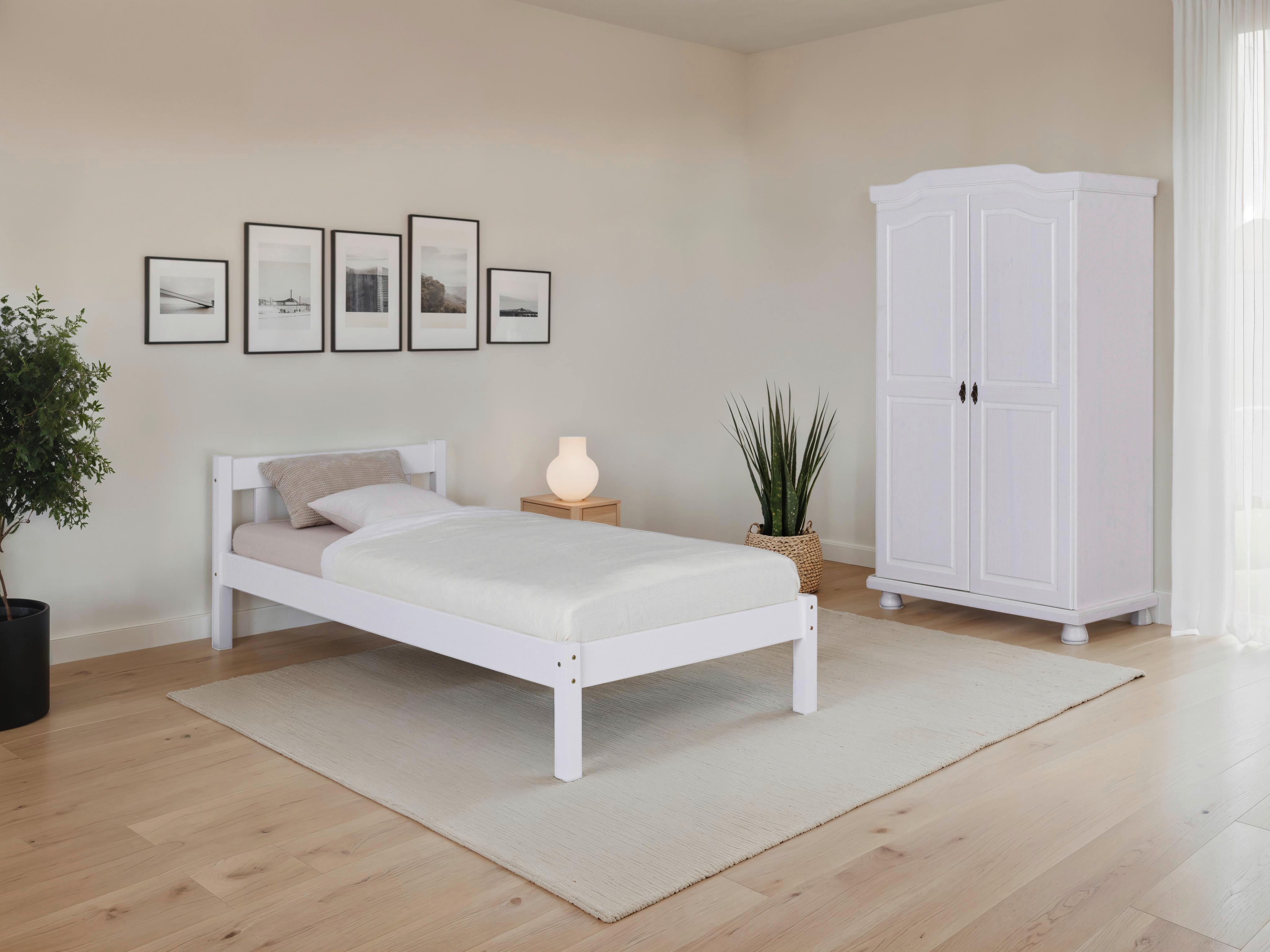 Einzelzimmer Vilmar Hedda Weiß 2-teilig - Weiß, MODERN, Holz - MID.YOU