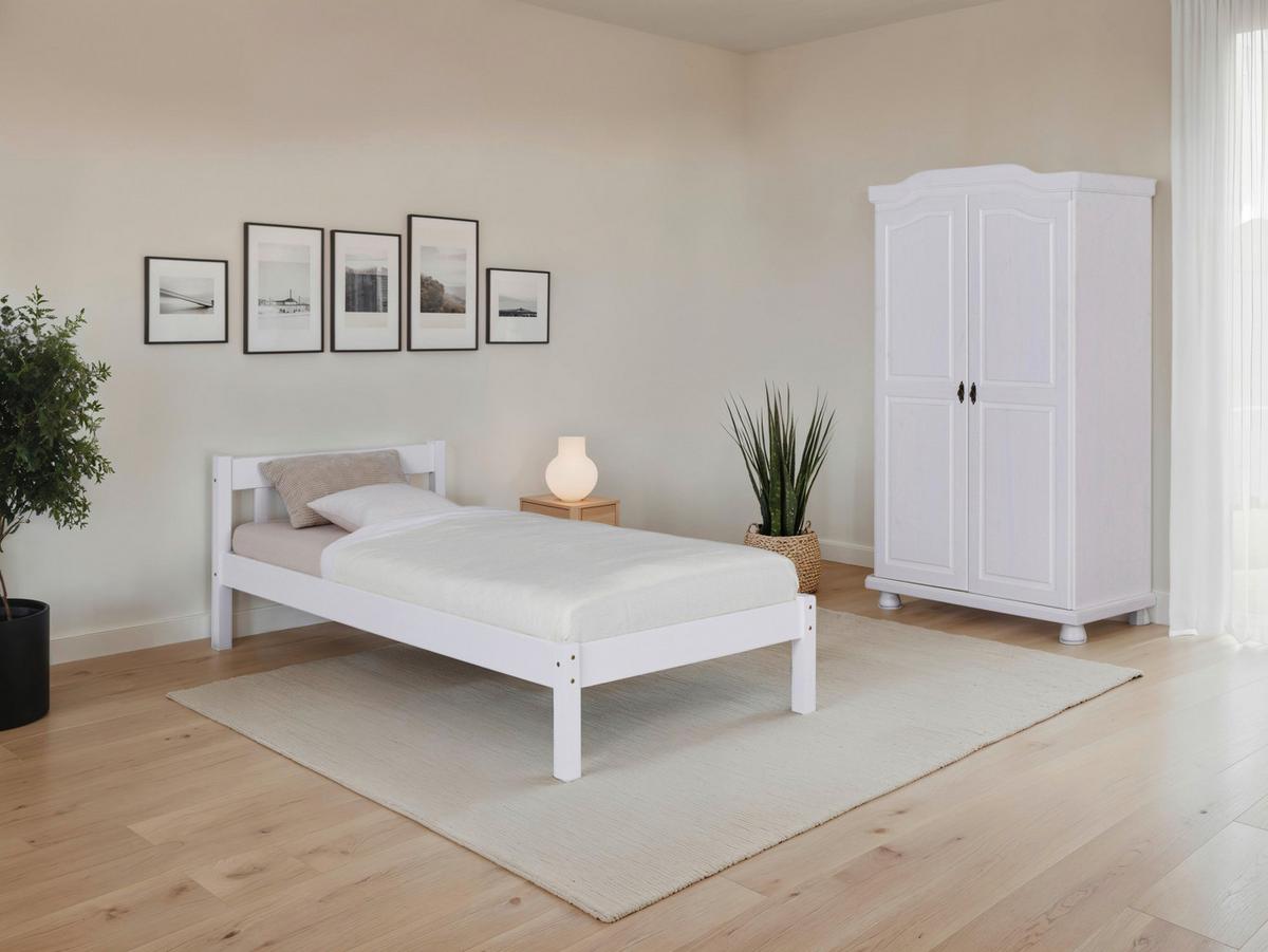 Einzelzimmer Vilmar Hedda Weiß 2-teilig - Weiß, MODERN, Holz - MID.YOU