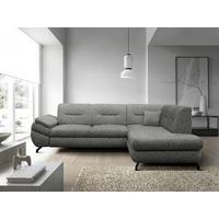 Ecksofa Imo Grau 274x201 Cm - Schwarz/Grau, Design, Textil (274/201cm) - MID.YOU