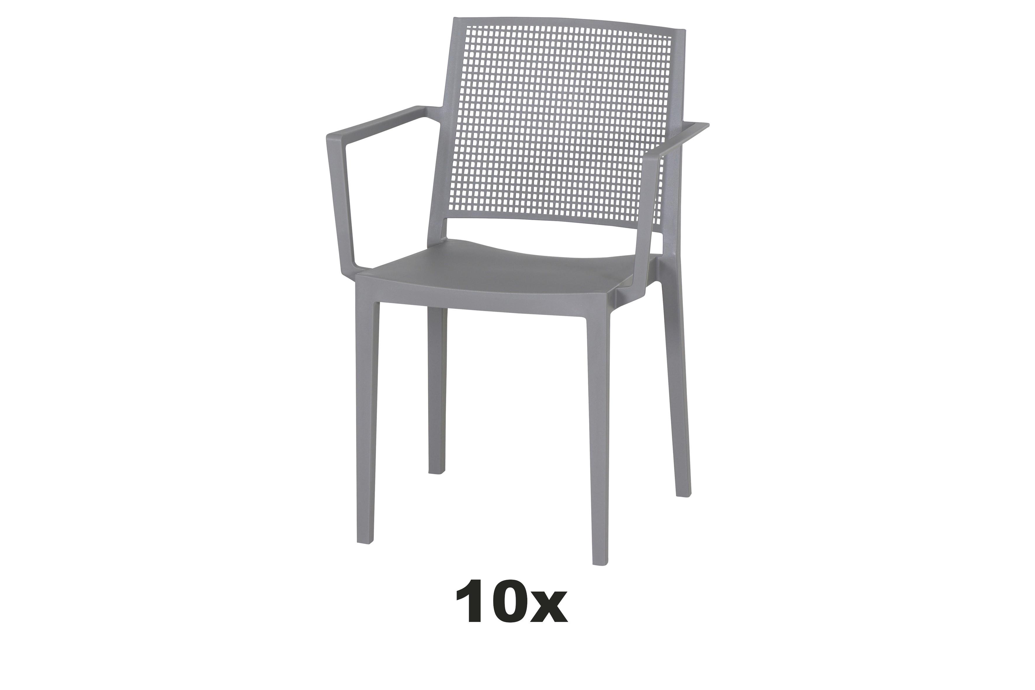 Gartensessel-set T20375 - Grau, Basics, Kunststoff (57/80/56cm) - Siena Garden