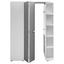 Eckschrank Begehbar mit Regal 146,4cm Yorisd, Weiß/Grau - Weiß/Grau, Design, Holzwerkstoff (146,4/199/133cm) - MID.YOU Eckschrank Begehbar mit Regal 146,4cm Yorisd, Weiß/Grau - Weiß/Grau, Design, Holzwerkstoff (146,4/199/133cm) - MID.YOU
