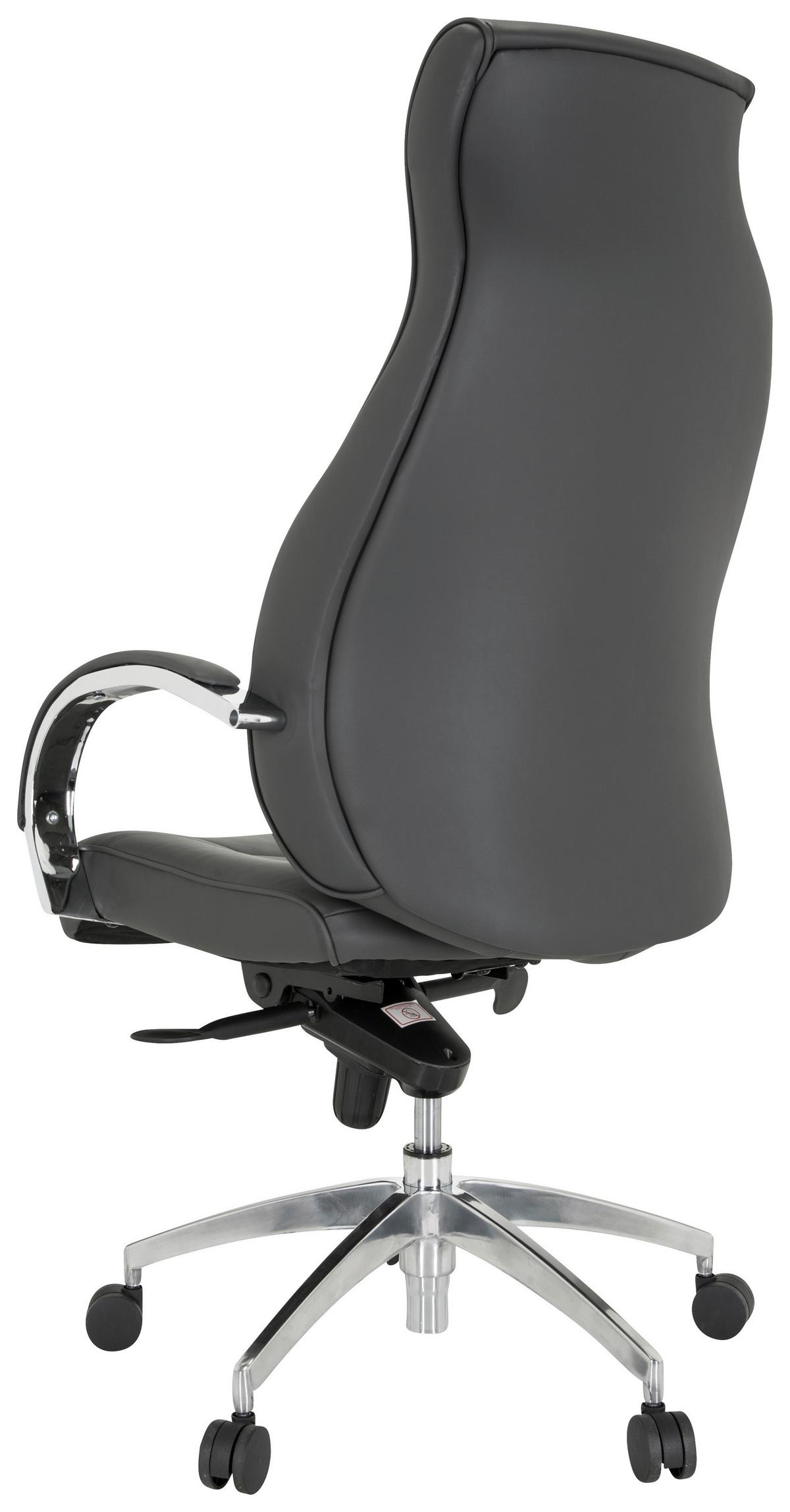 Chefsessel Elegance I Grau - Silberfarben/Grau, MODERN, Kunststoff/Textil (72/125/66cm) - MID.YOU