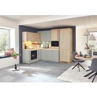 Eckküche Sidney/singapur - Sandfarben/Eichefarben, Basics, Holzwerkstoff (185/288cm) - Vertico