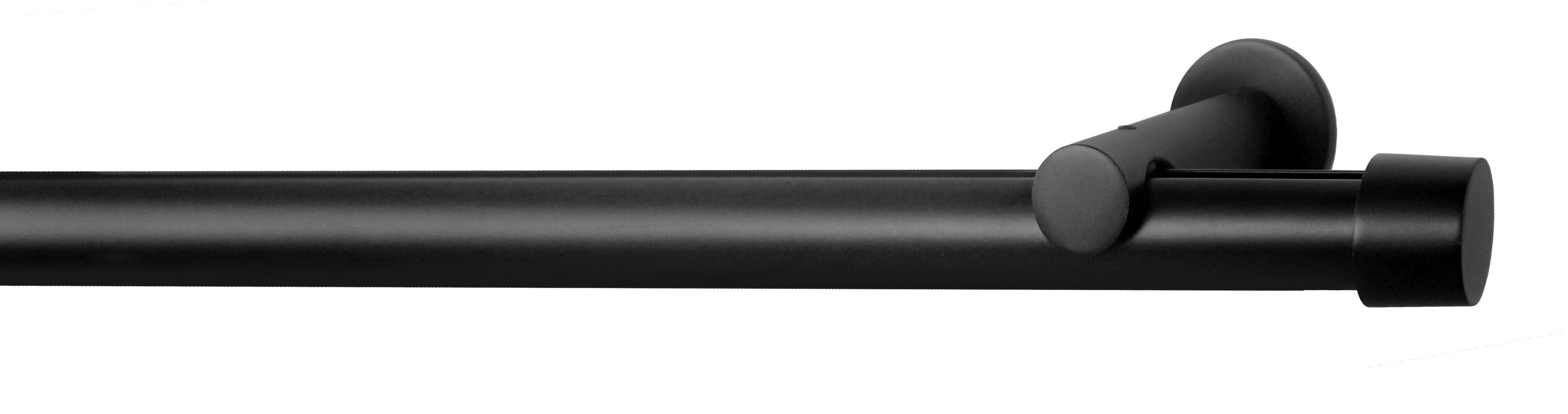 Innenlaufstange 1-läufig Maja Schwarz L: 160cm Inkl. Zubehör - Schwarz, ROMANTIK / LANDHAUS, Metall (160cm) - James Wood