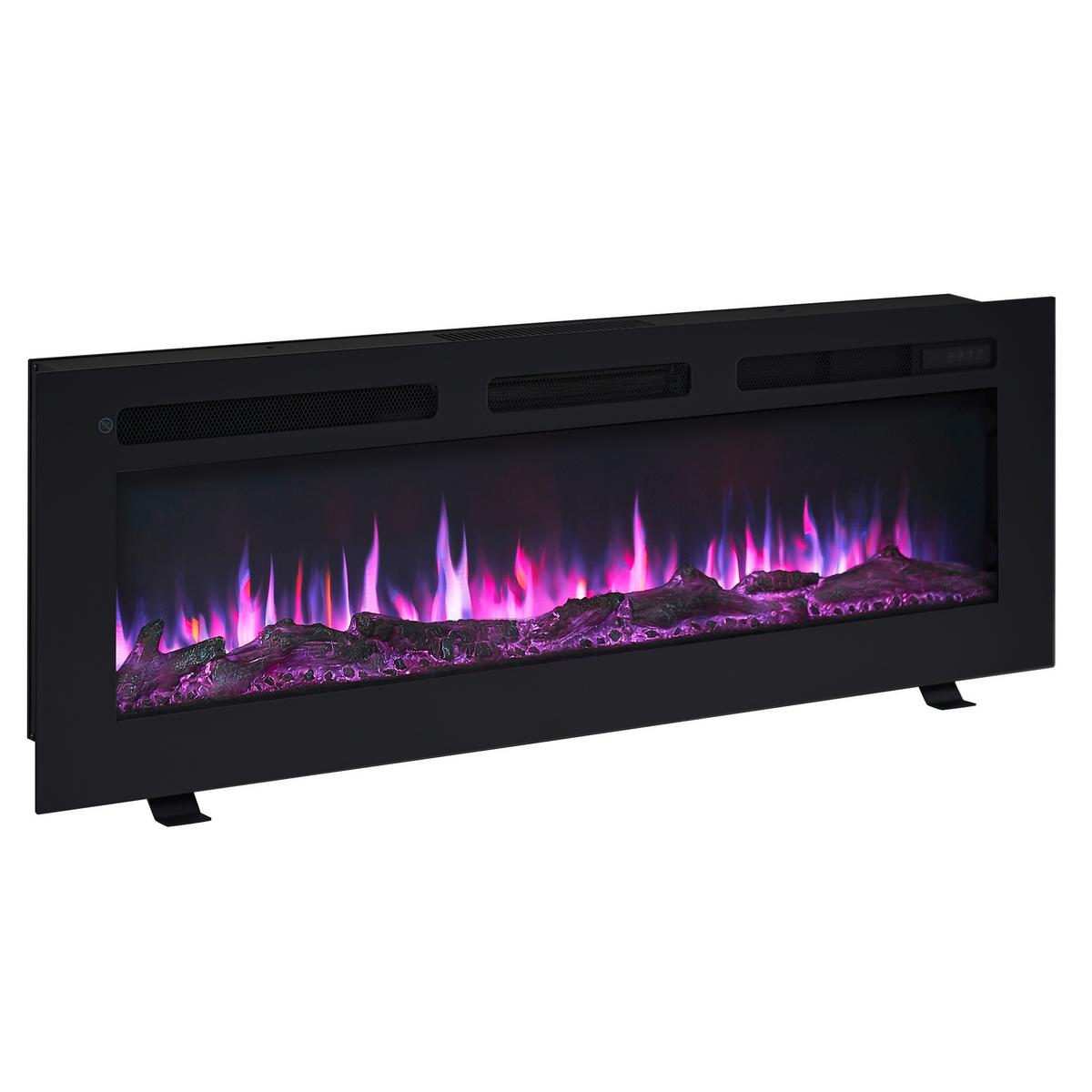 Elektrokamin Leif 50" - Schwarz, Basics, Holzwerkstoff/Metall (127/43/15cm)